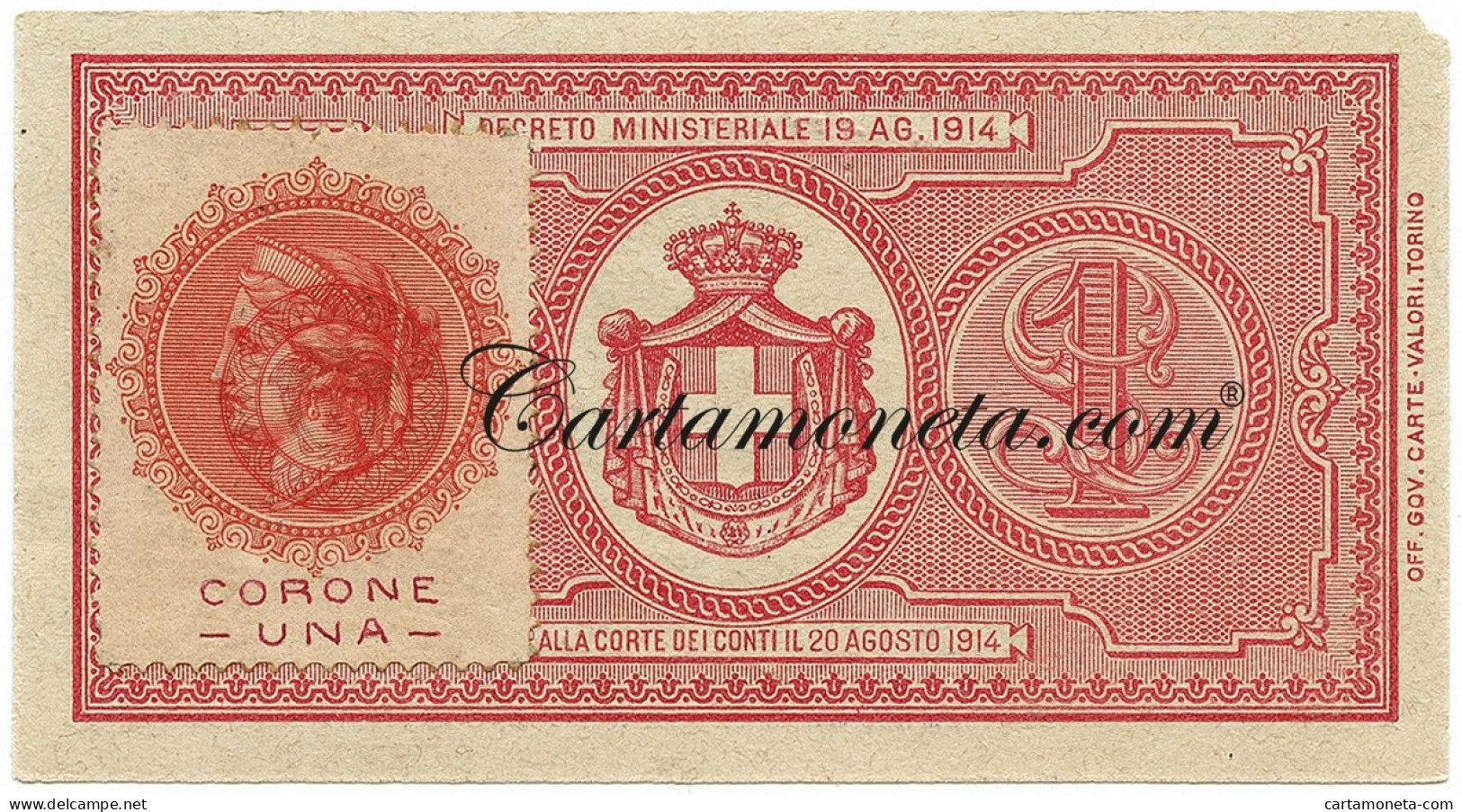 1 CORONA VENEZIA GIULIA E VENEZIA TRIDENTINA 1915 SUP- - Andere & Zonder Classificatie