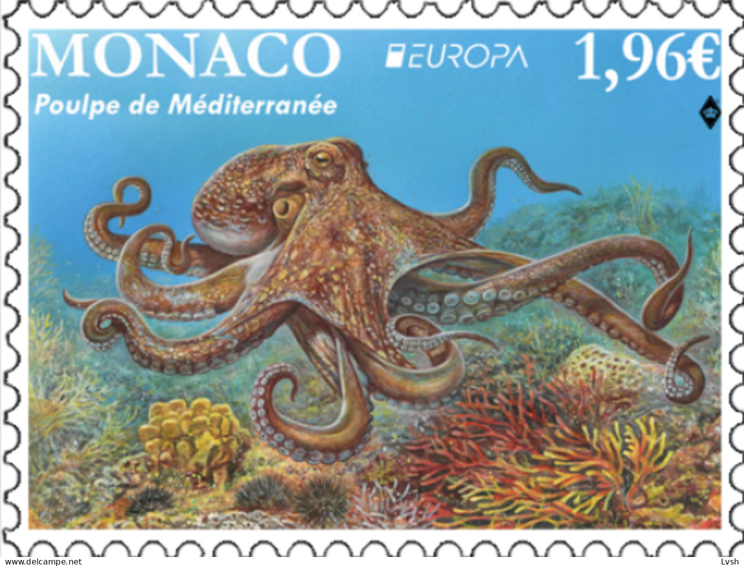 Monaco.2024.Europa CEPT.Underwater Fauna And Flora.1 V. ** . - 2024