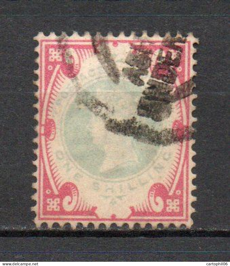 - GRANDE-BRETAGNE N° 104 Oblitéré - 1 S. Rouge Carminé Et Vert Victoria 1887-1900 - Cote 120,00 € - - Used Stamps