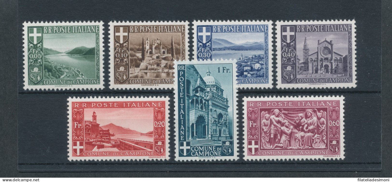 1944 CAMPIONE, Emissione Autonoma, N. 6/12 - Paesaggi E Vedute - MNH** - Other & Unclassified