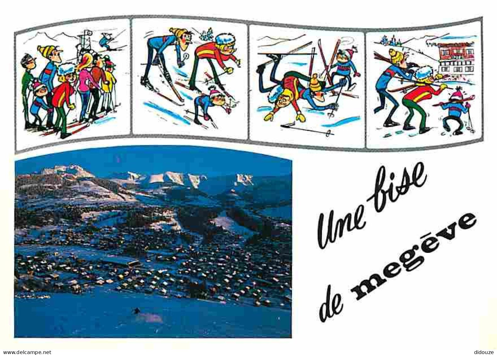 74 - Mégève - Multivues - Carte Humoristique - Dessins - CPM - Voir Scans Recto-Verso - Megève