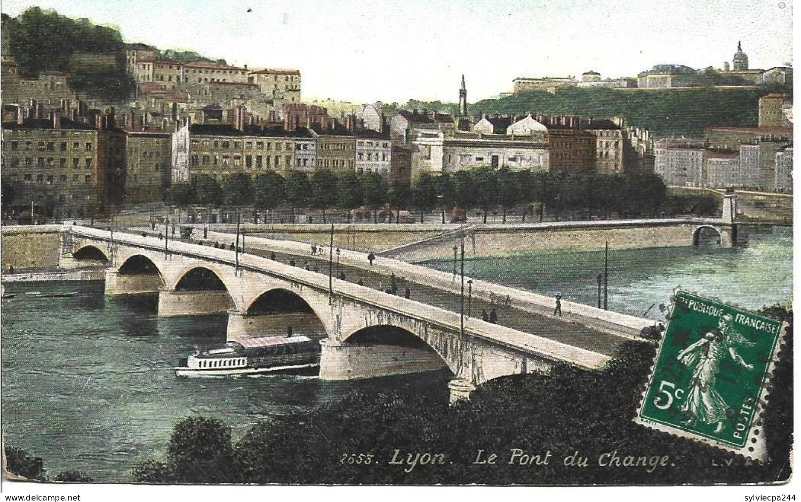 CPA 69 - LYON - LE PONT DU CHANGE - Lyon 2