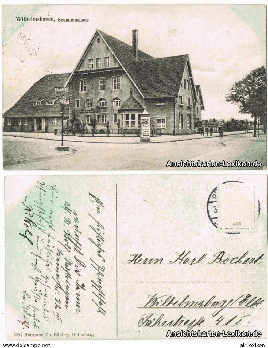Ansichtskarte Wilhelmshaven Partie Am Seemannhaus 1922 - Wilhelmshaven