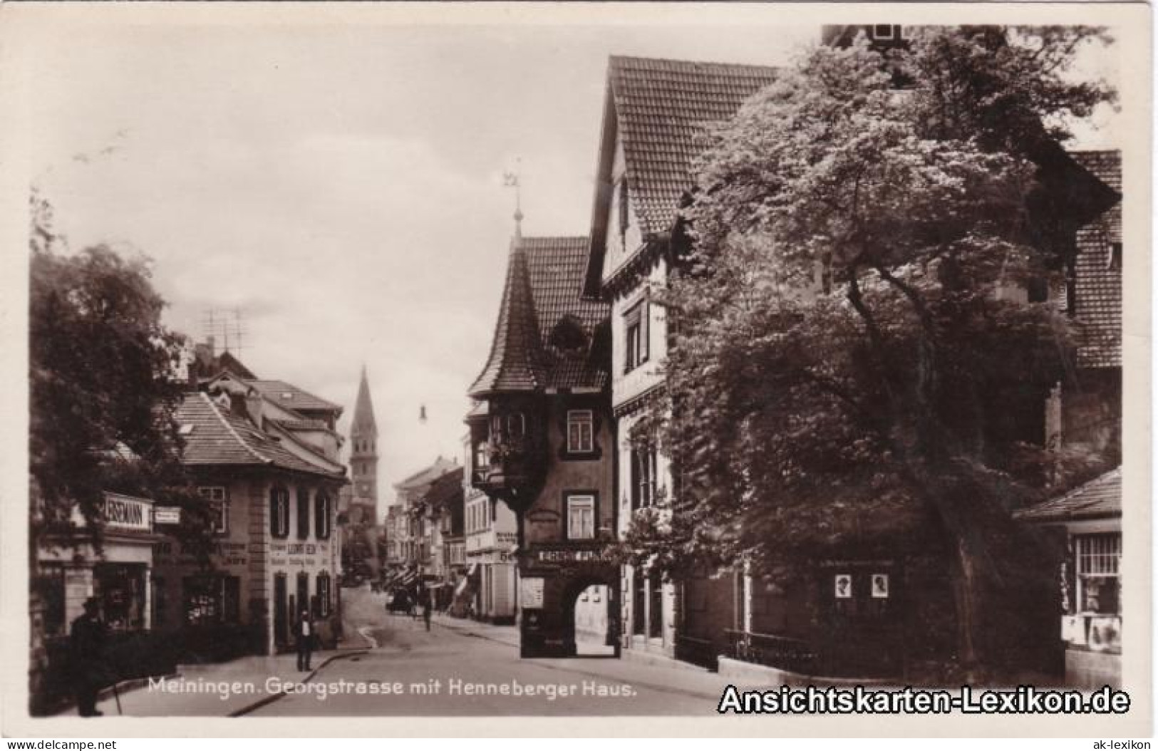 Ansichtskarte Meiningen Georgstrasse Mit Henneberger Haus 1934  - Meiningen