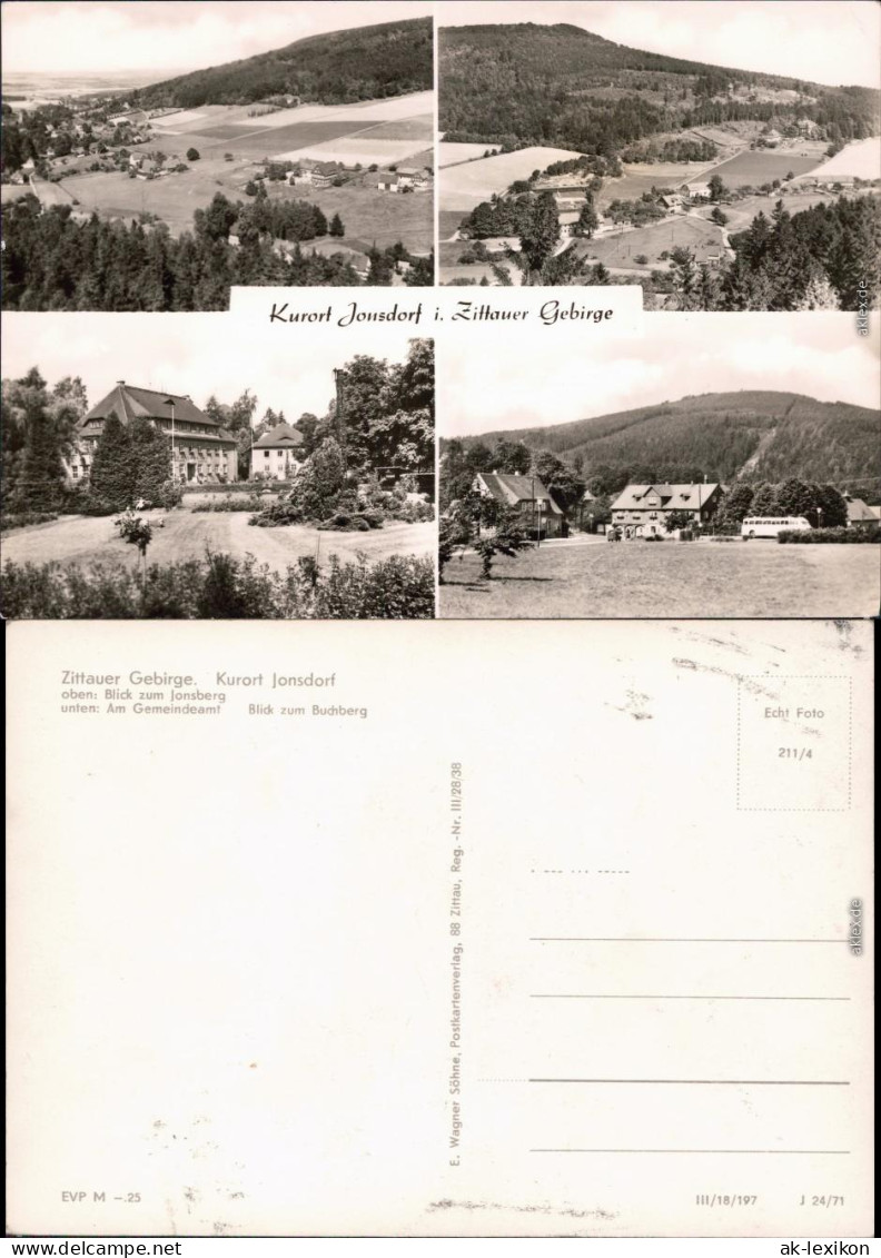 Jonsdorf Mehrbild Jonsberg, Gemeinderat, Buchberg Foto Ansichtskarte 1971 - Jonsdorf