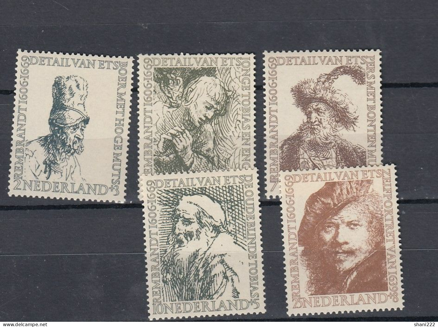 Netherlands 1956 Charity - Rembrandt  MNH Set (e-850) - Used Stamps