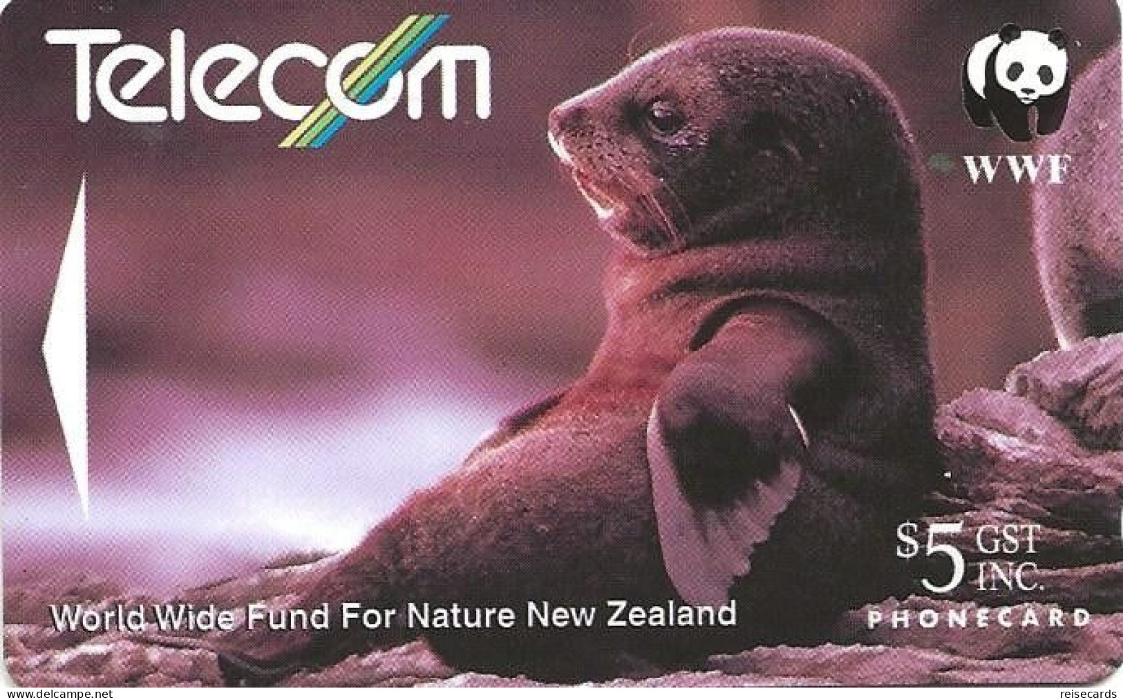 New Zealand: Telecom - 1993 WWF, New Zealand Fur Seal - Nuova Zelanda