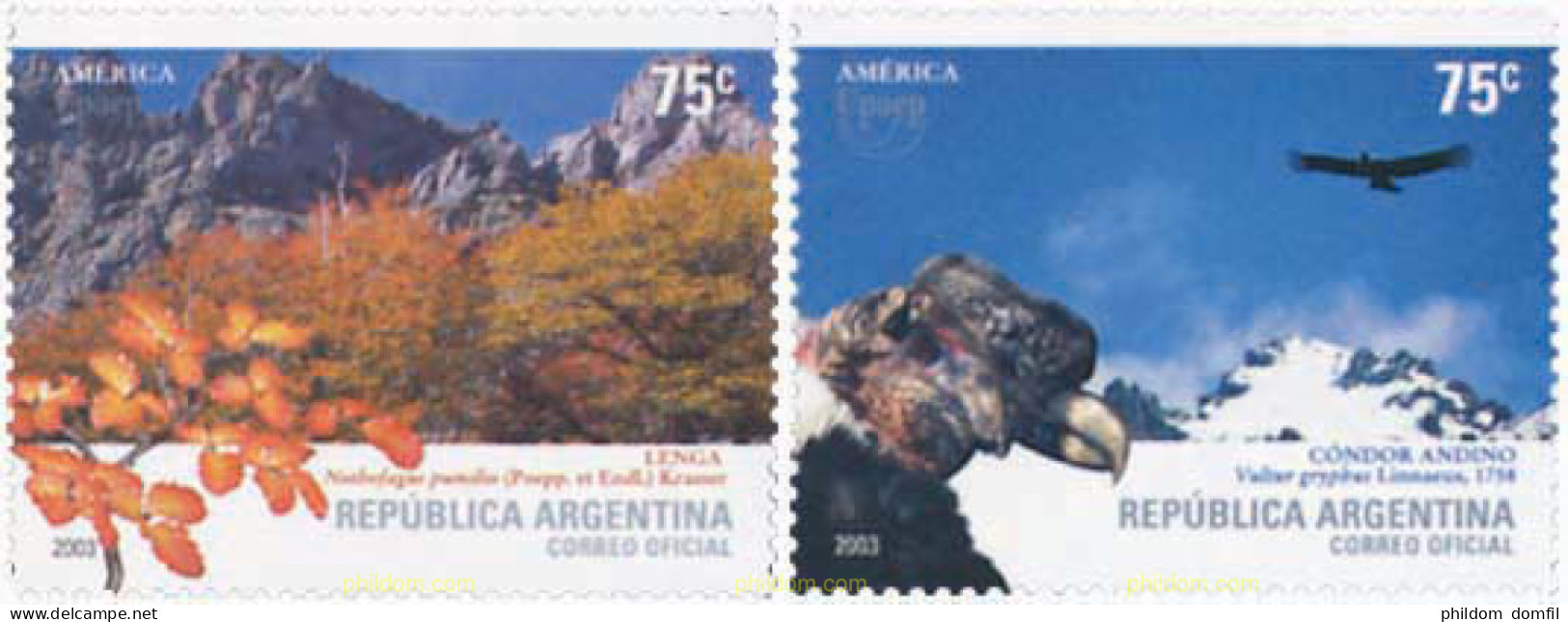 137915 MNH ARGENTINA 2003 AMERICA-UPAEP 2003 - FLORA Y FAUNA AUTOCTONA - Unused Stamps