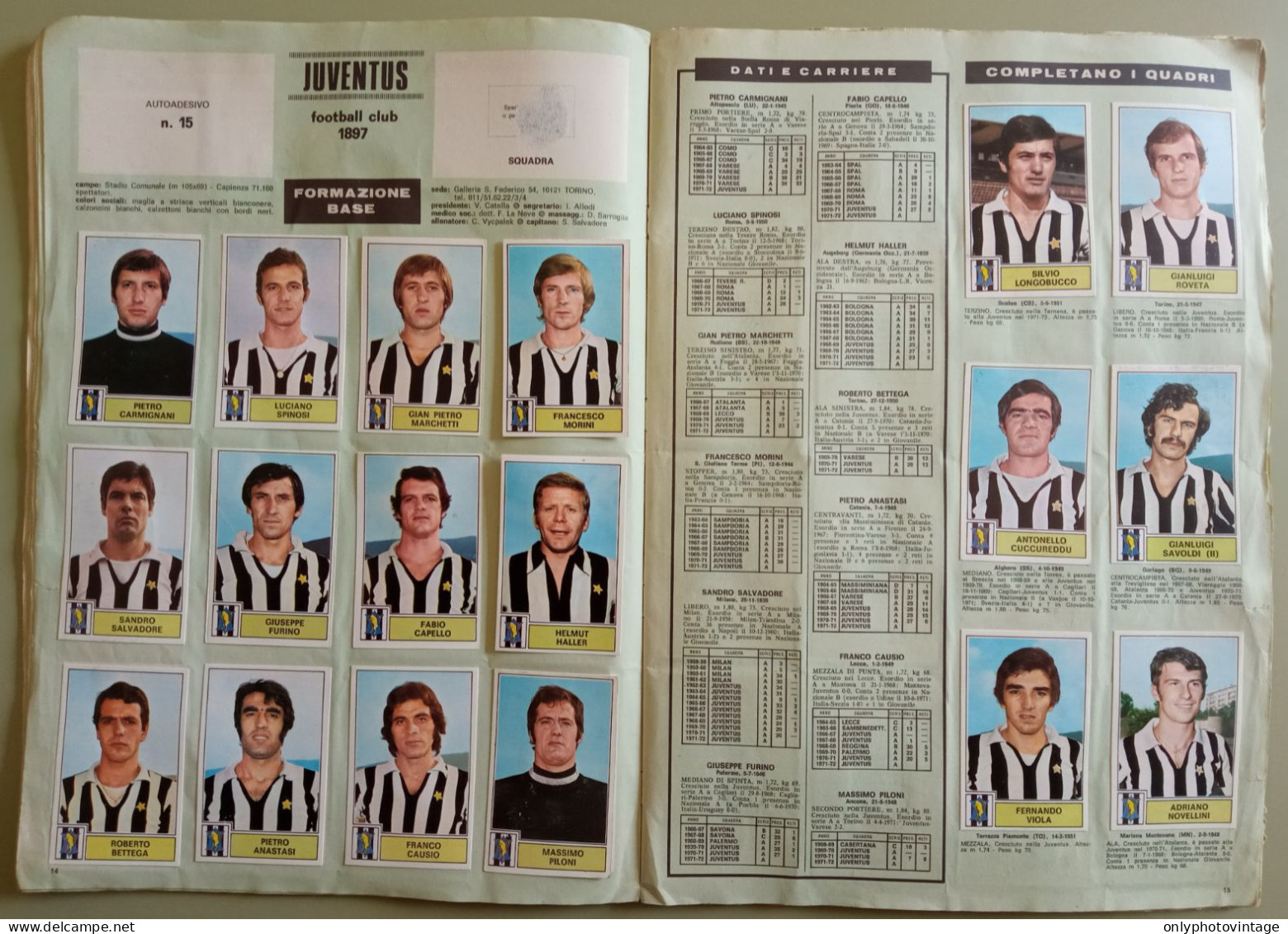 Album Figurine Calciatori Panini 1971-72 Raro Quasi Completo