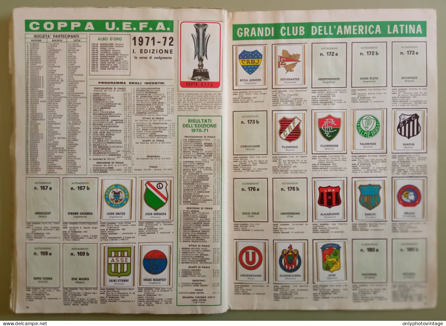 Album Figurine Calciatori Panini 1971-72 Raro Quasi Completo