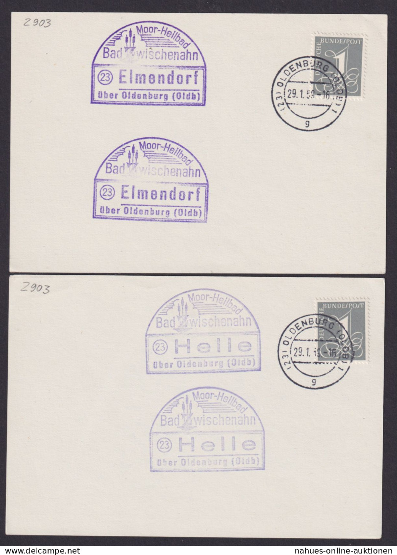 Oldenburg Zweimal Sonderstempel Elmendorf Und Hell über Oldenburg 29.1.1965 - Briefe U. Dokumente