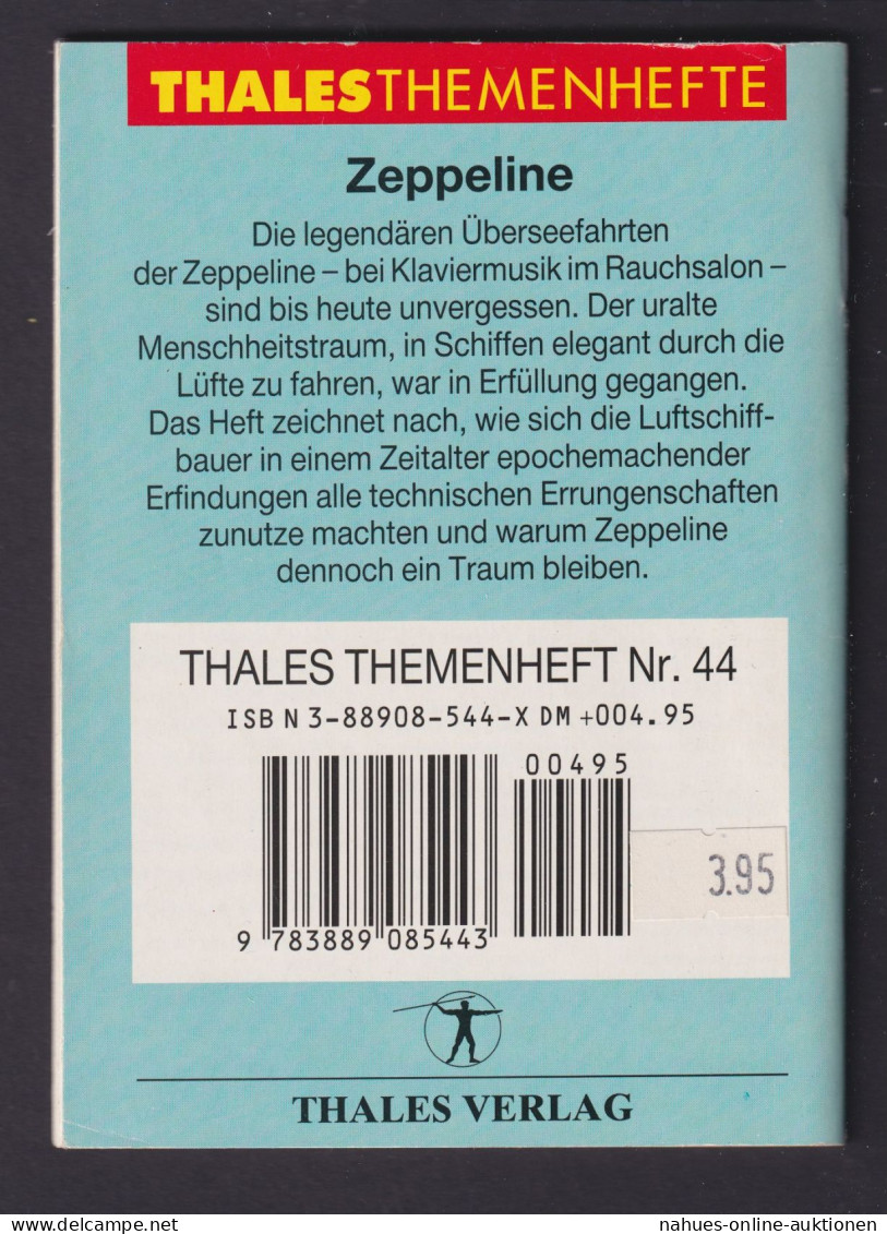 Zeppelin Literatur Thales Themenhefte Broschüre 48 Seiten Reklame U.a. Fuji Film - Zeppeline