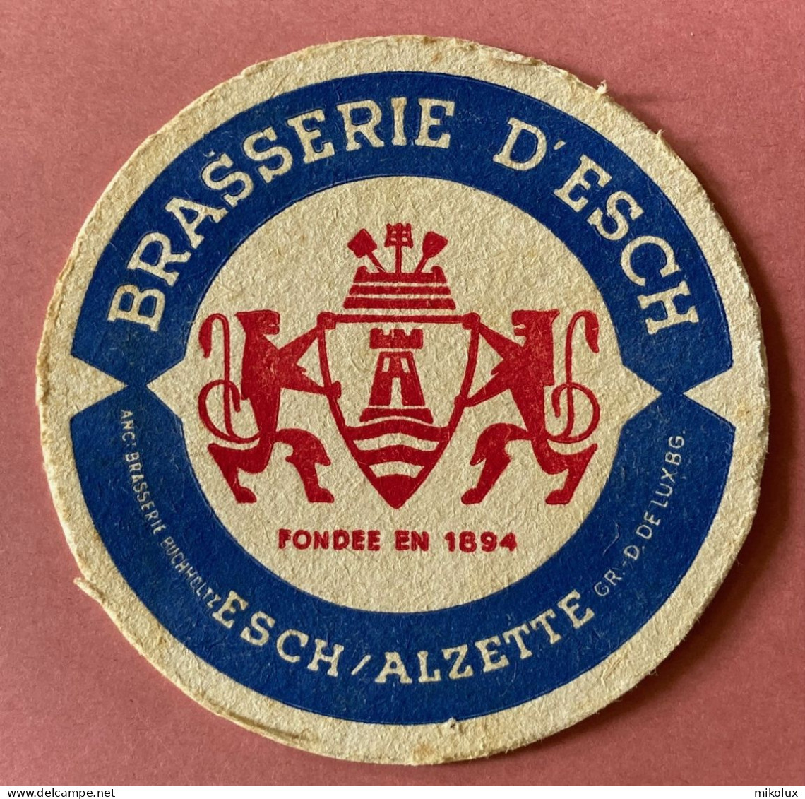 Luxembourg Brasserie D`Esch  . Sous Bock . Bierdeckel . - Bierdeckel