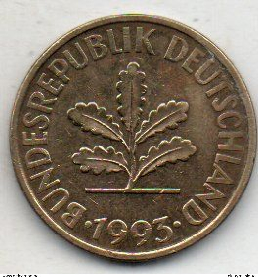 10 Pfennig 1993G (coté Face Photo Unique Pour Toutes Les Pièces) - 10 Pfennig