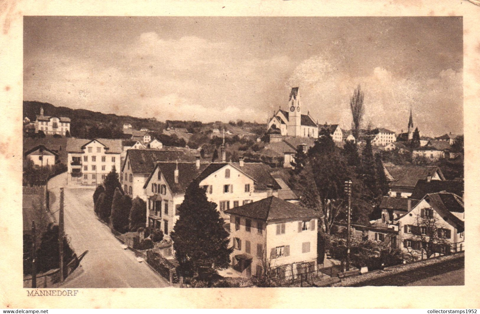 MANNEDORF, ZURICH, ARCHITECTURE, TOWER, SWITZERLAND, POSTCARD - Männedorf