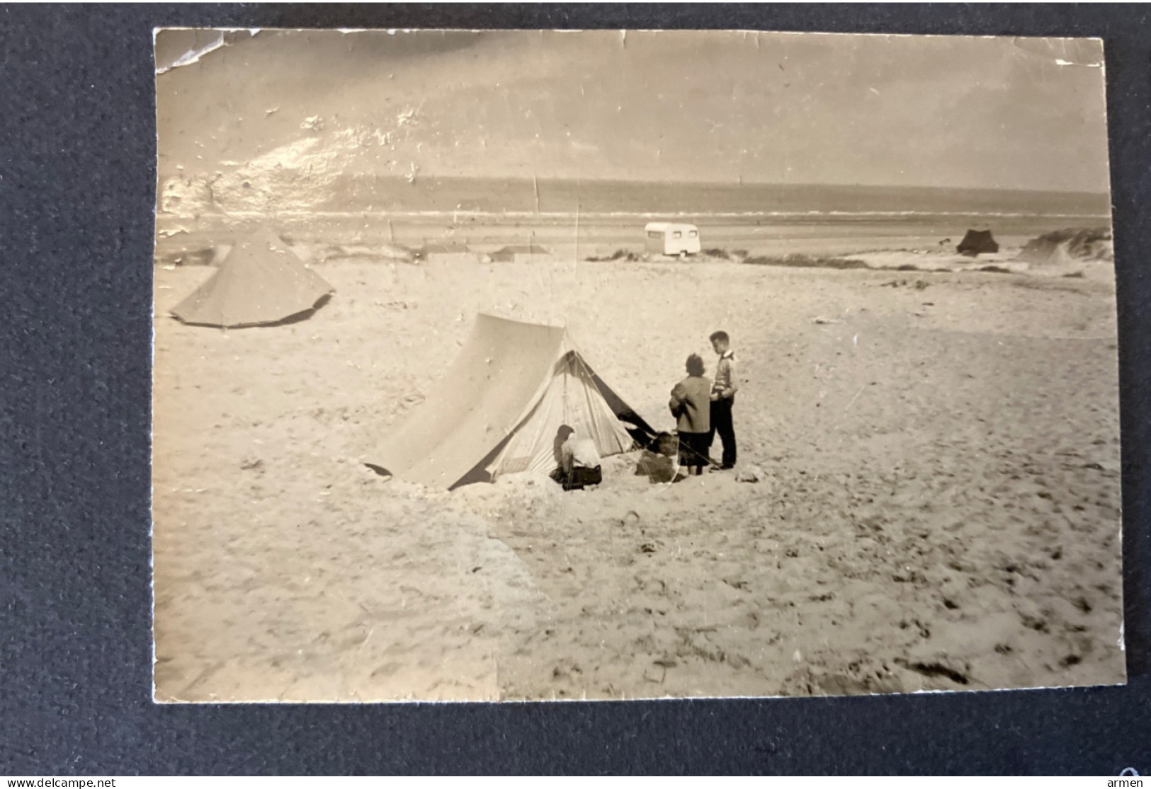 3 Réal Photos Pin-up Plage Camping Tente - Pin-up