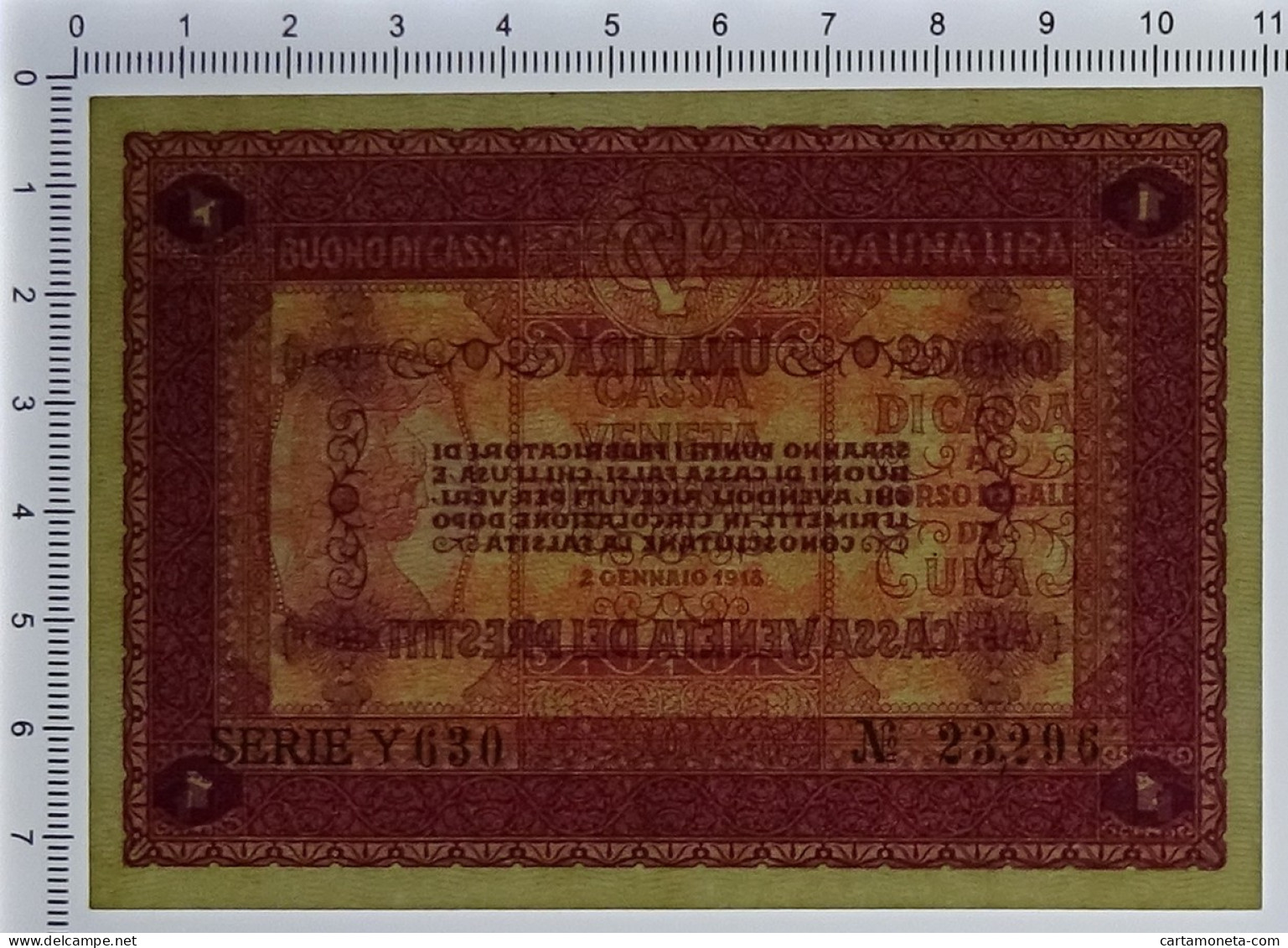 1 LIRA CASSA VENETA DEI PRESTITI OCCUPAZIONE AUSTRIACA 02/01/1918 QFDS - Oostenrijkse Bezetting Van Venetië