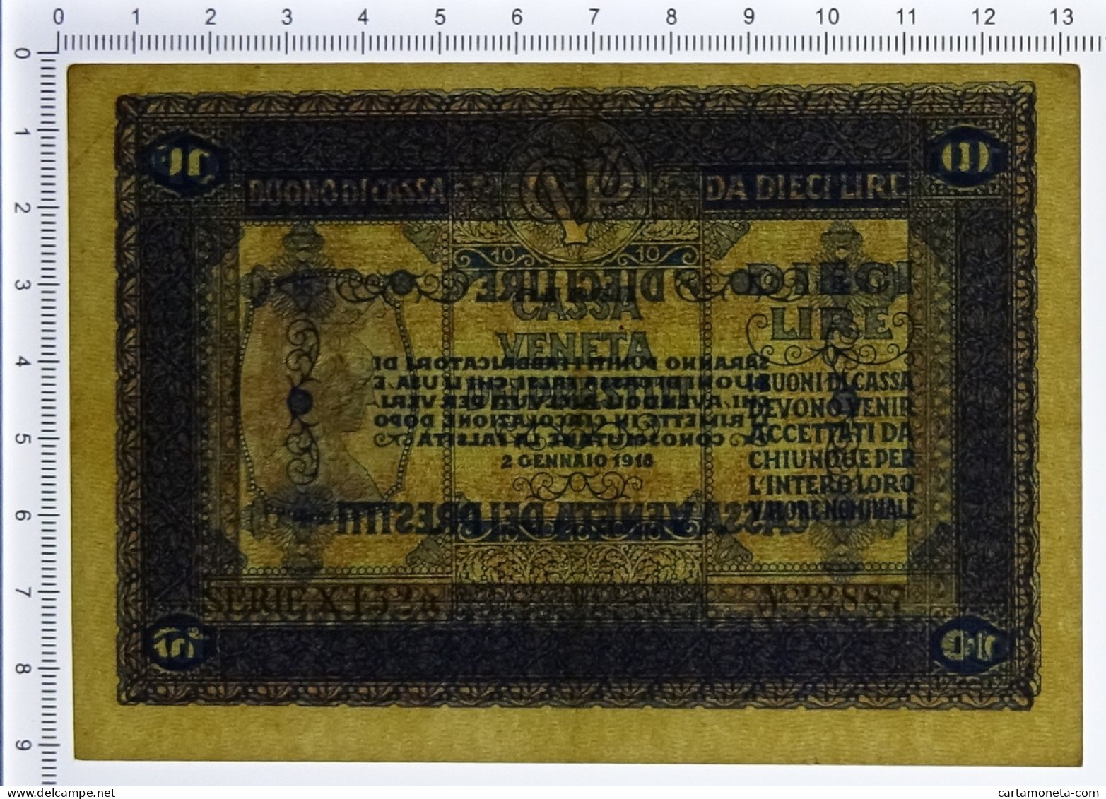 10 LIRE CASSA VENETA DEI PRESTITI OCCUPAZIONE AUSTRIACA 02/01/1918 SPL - Besetzung Venezia