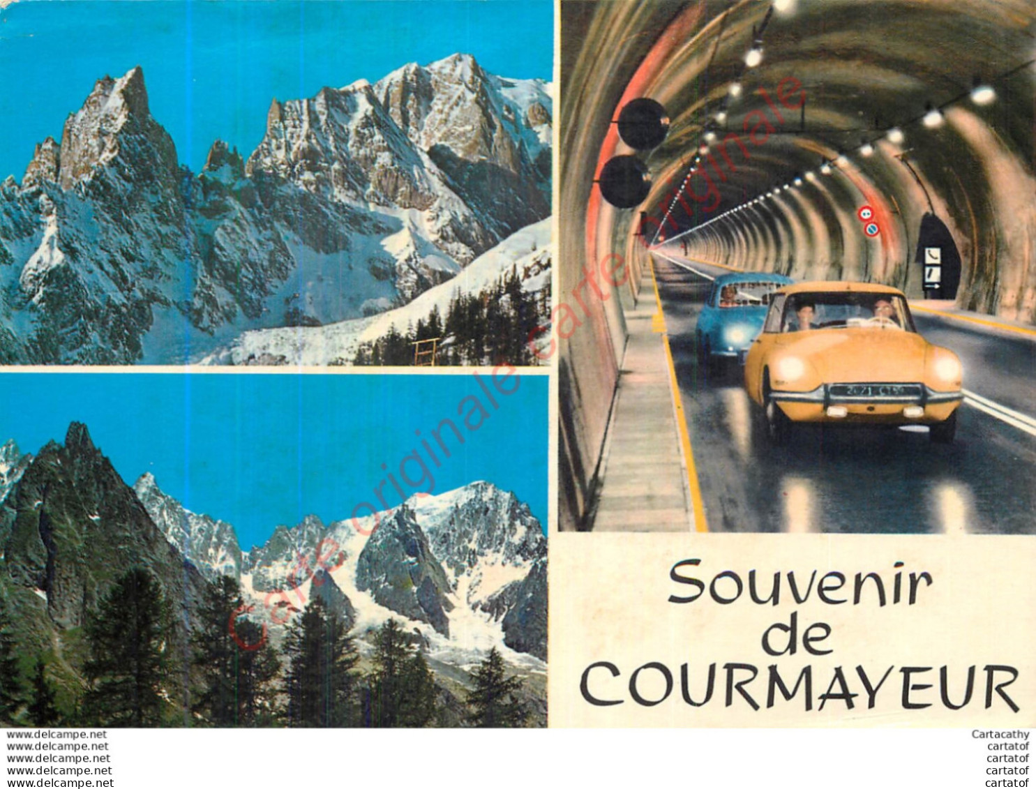 Souvenir De COURMAYEUR . ( Tunnel Du Mont-Blanc ) . - Sonstige & Ohne Zuordnung