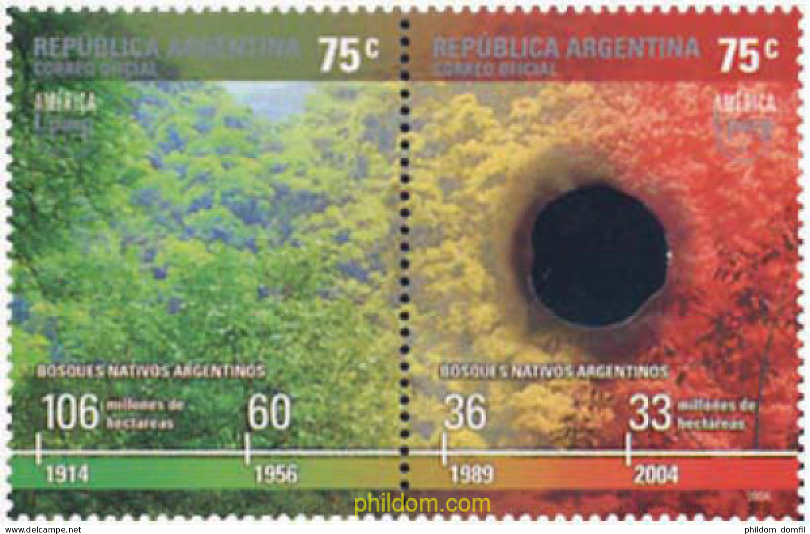 186520 MNH ARGENTINA 2004 BOSQUES NATIVOS ARGENTINOS - Unused Stamps