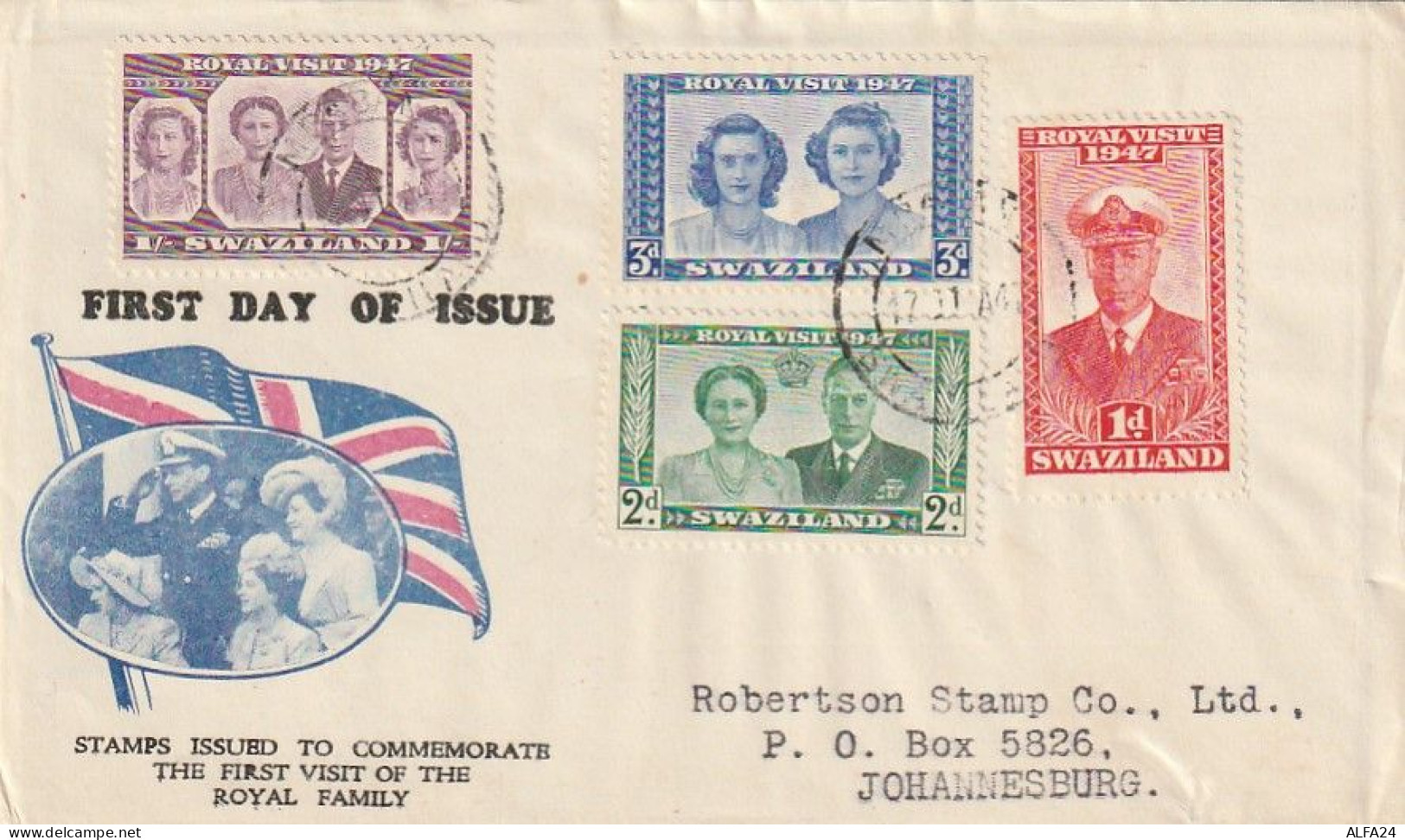 FDC 1947 BECHUANALAND ROYAL VISIT (XT3297 - 1885-1964 Protectorat Du Bechuanaland