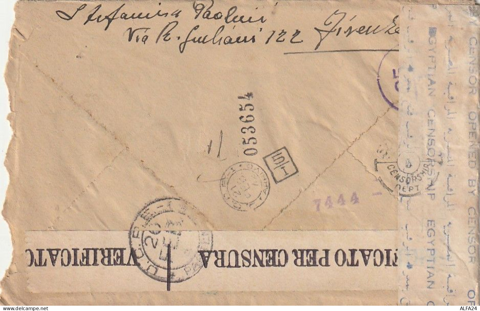 LETTERA 1941 EGITTO PRIGIONIERI GUERRA ITALIA Con Contenuto (XT3270 - Briefe U. Dokumente