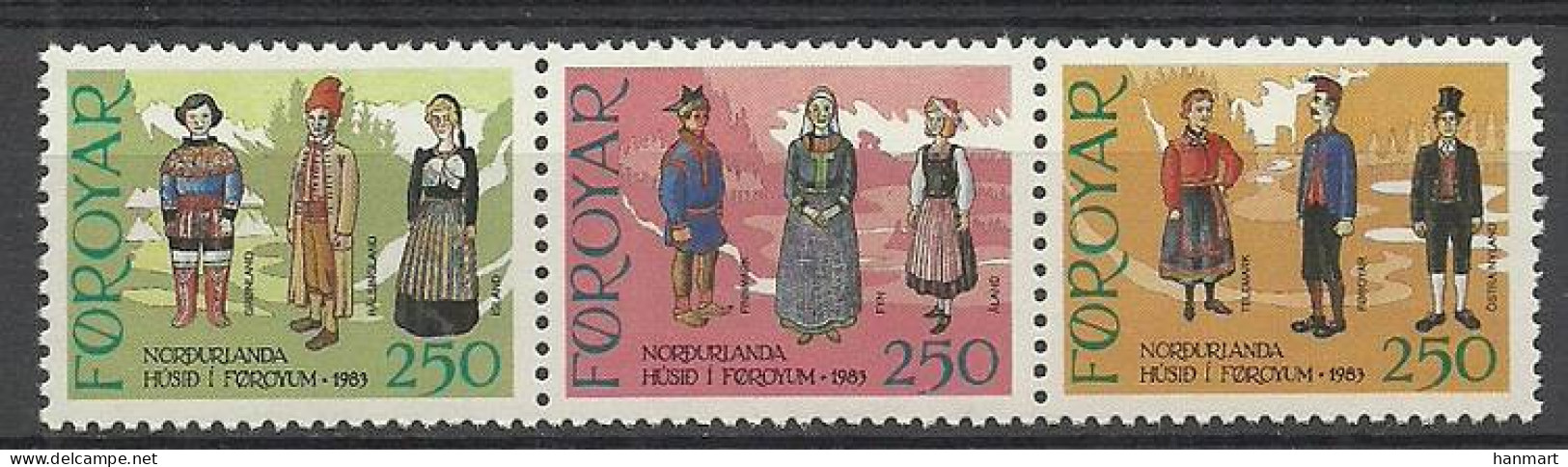 Faroe Islands 1983 Mi 90-92 MNH  (ZE3 FRSdre90-92) - Kostüme