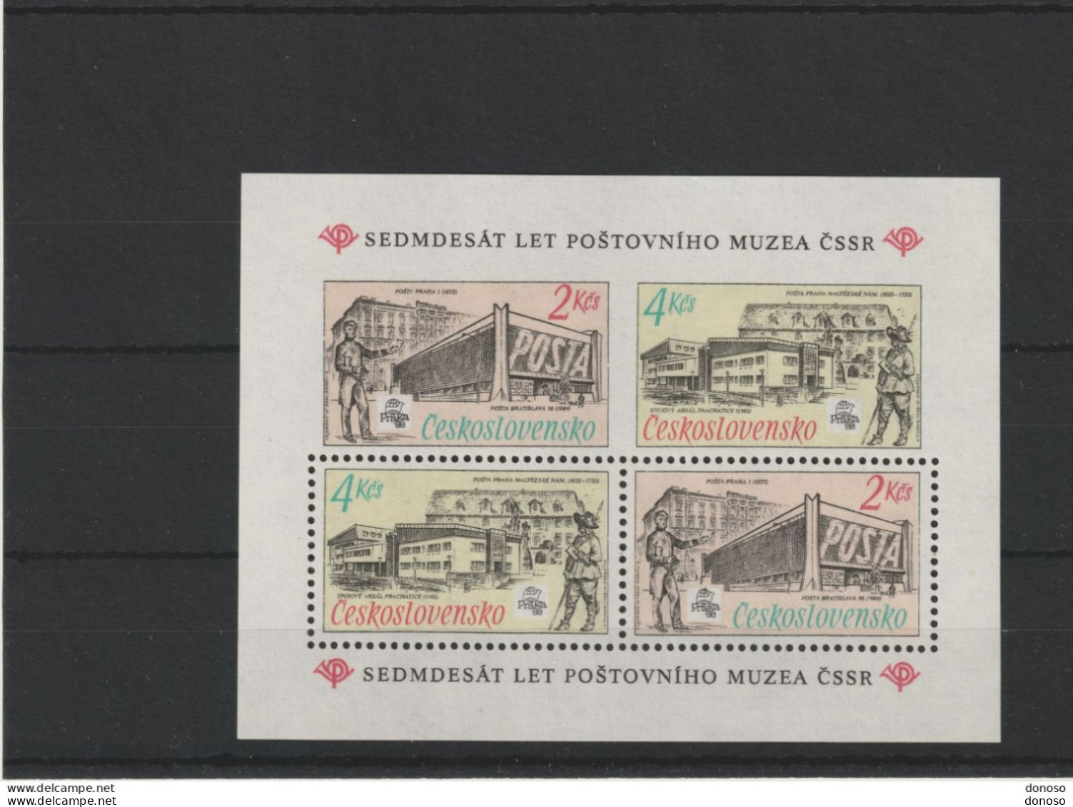 TCHECOSLOVAQUIE 1988 Postes De Prague Yvert BF 77 NEUF** MNH Cote 5 Euros - Blocs-feuillets