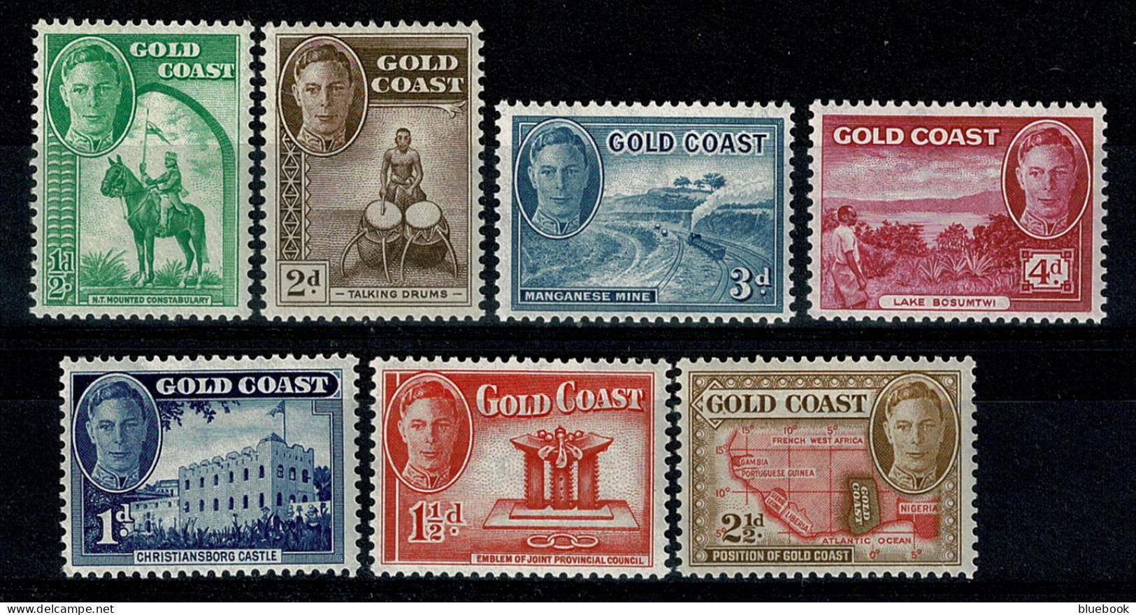 Ref 1649 - KGVI Gold Coast 1935-46 - Unmounted Mint Stamps Set SG 135/146 - Gold Coast (...-1957)