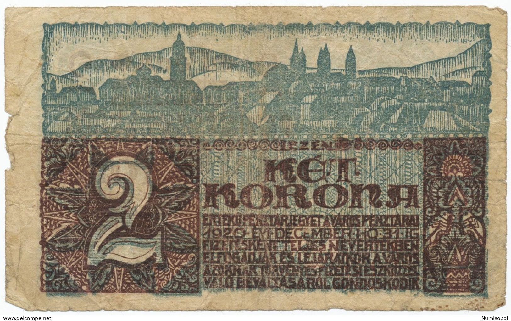 HUNGARY - 2 Korona 1920. (PECS) (H072) - Ungheria