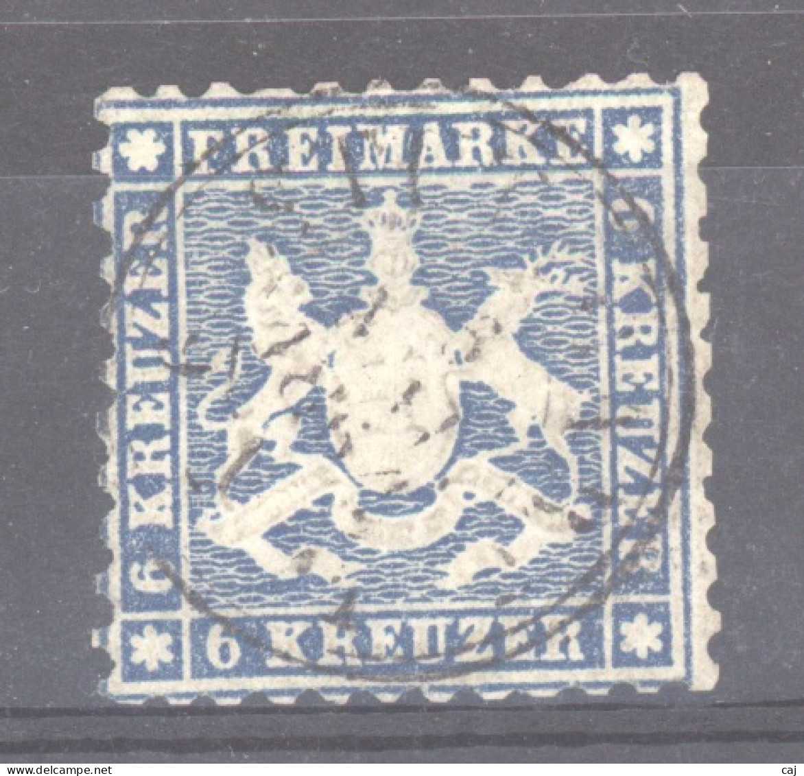 Wurtemberg  :  Mi  27c  (o)  Bleu Foncé - Used