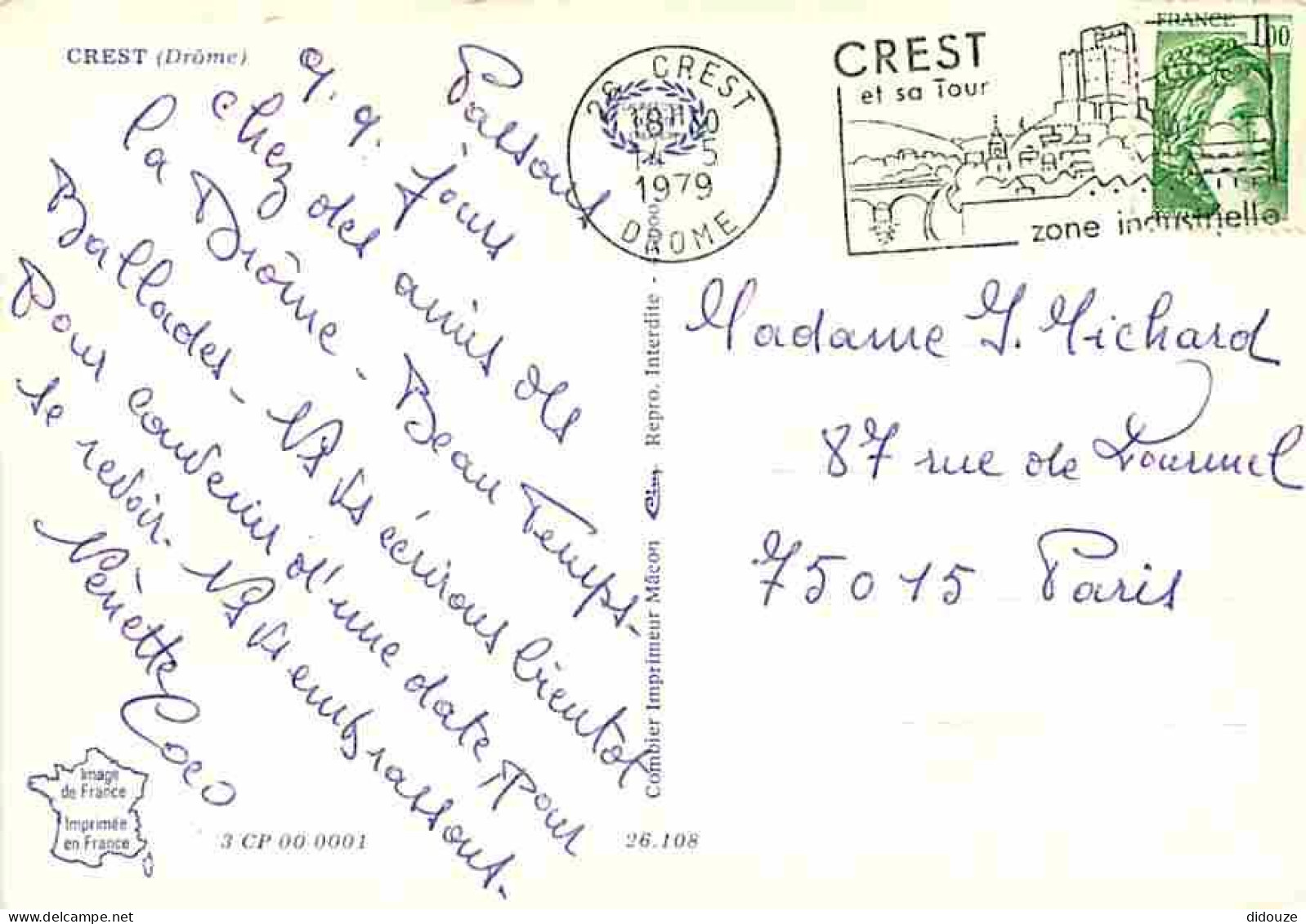 26 - Crest - Multivues - Piscine - Blasons - Flamme Postale De Crest - CPM - Voir Scans Recto-Verso - Crest