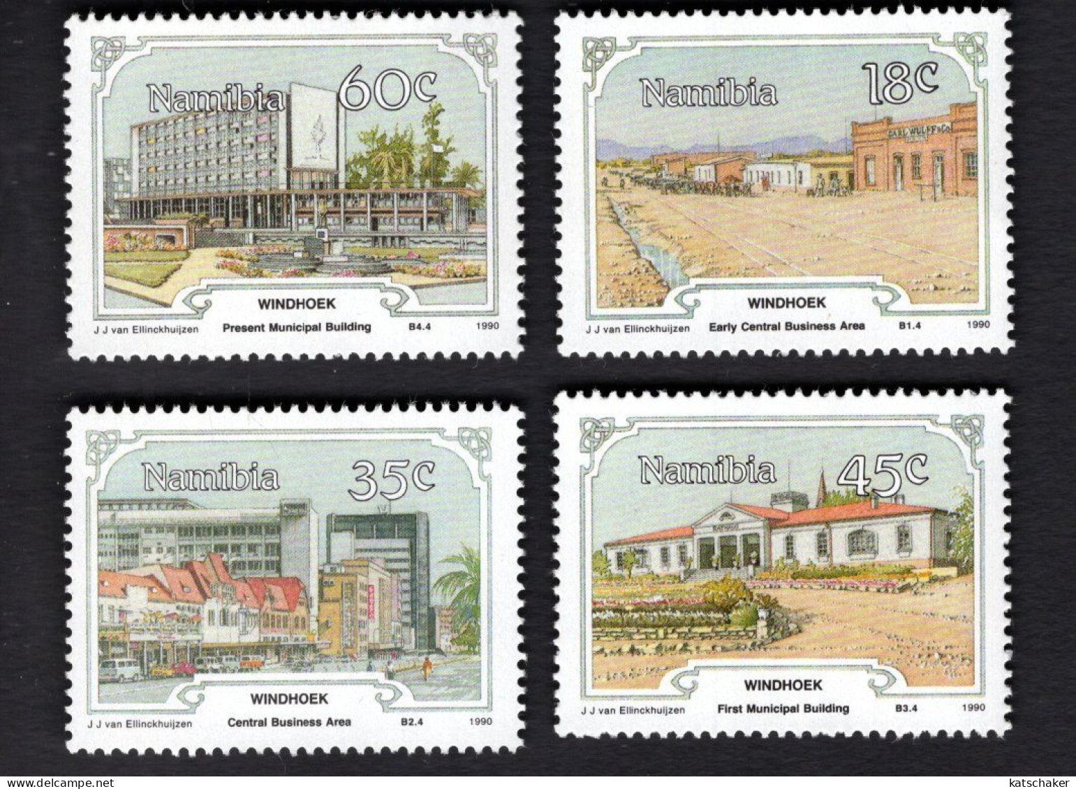 2025313265 1990 SCOTT 666 669 (XX) POSTFRIS MINT NEVER HINGED - SIGHTS OF NAMIBIA - - Namibia (1990- ...)