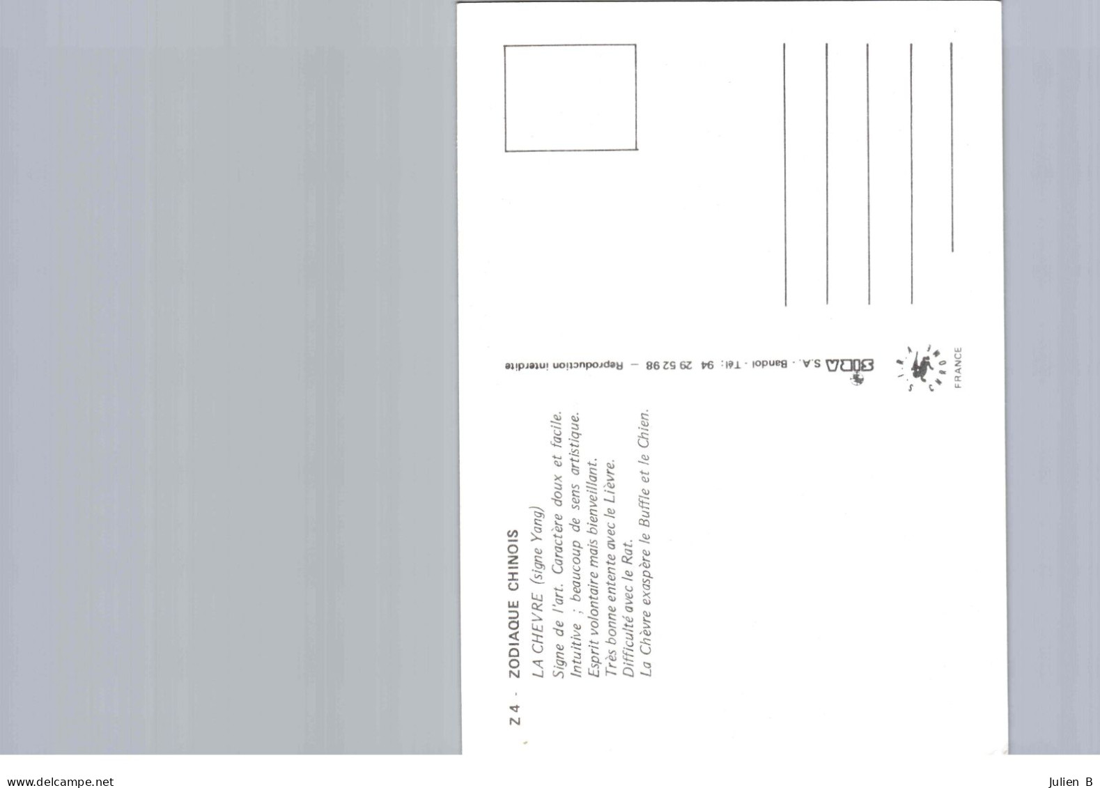 Zodiaque Chinois, La Chévre, SIRA - Astrología
