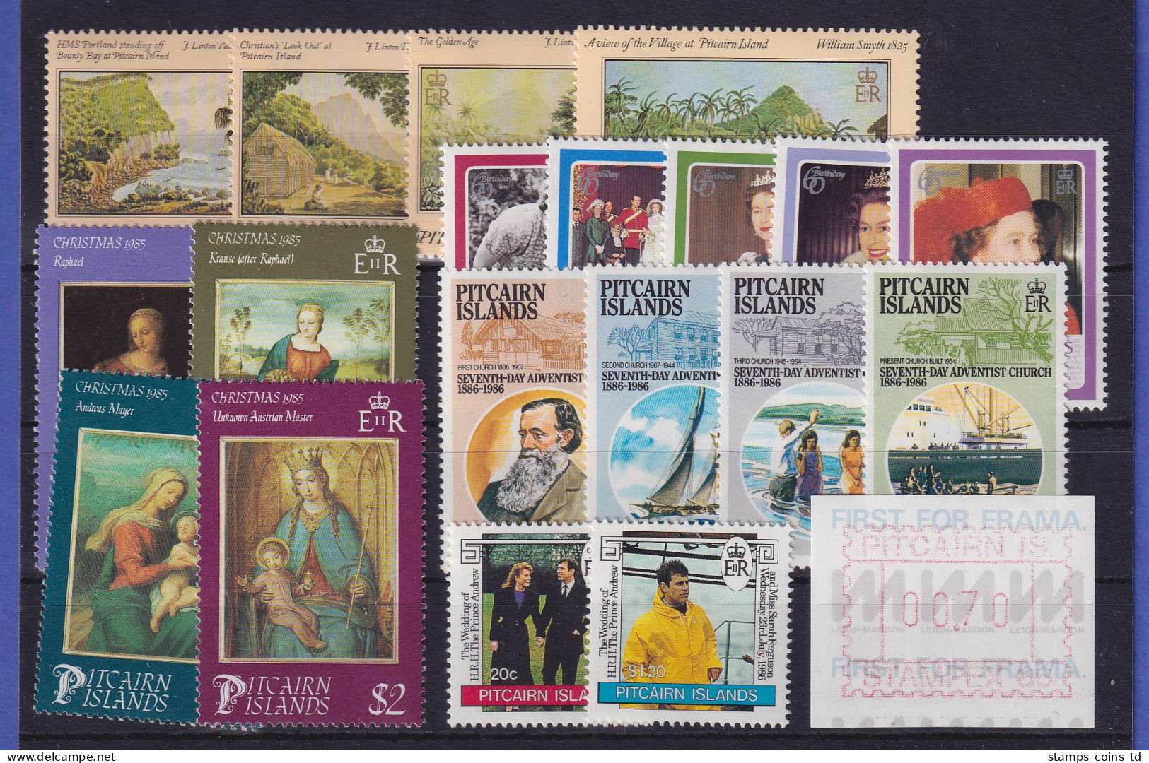 Pitcairn Islands Lot 20 Werte Postfrisch ** - Pitcairn