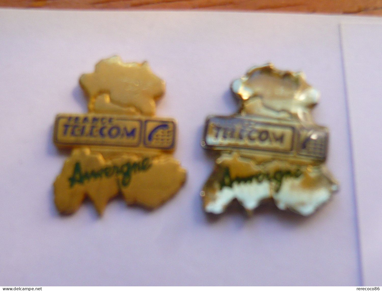 2 Pin S FRANCE TELECOM  AUVERGNE Different - France Telecom