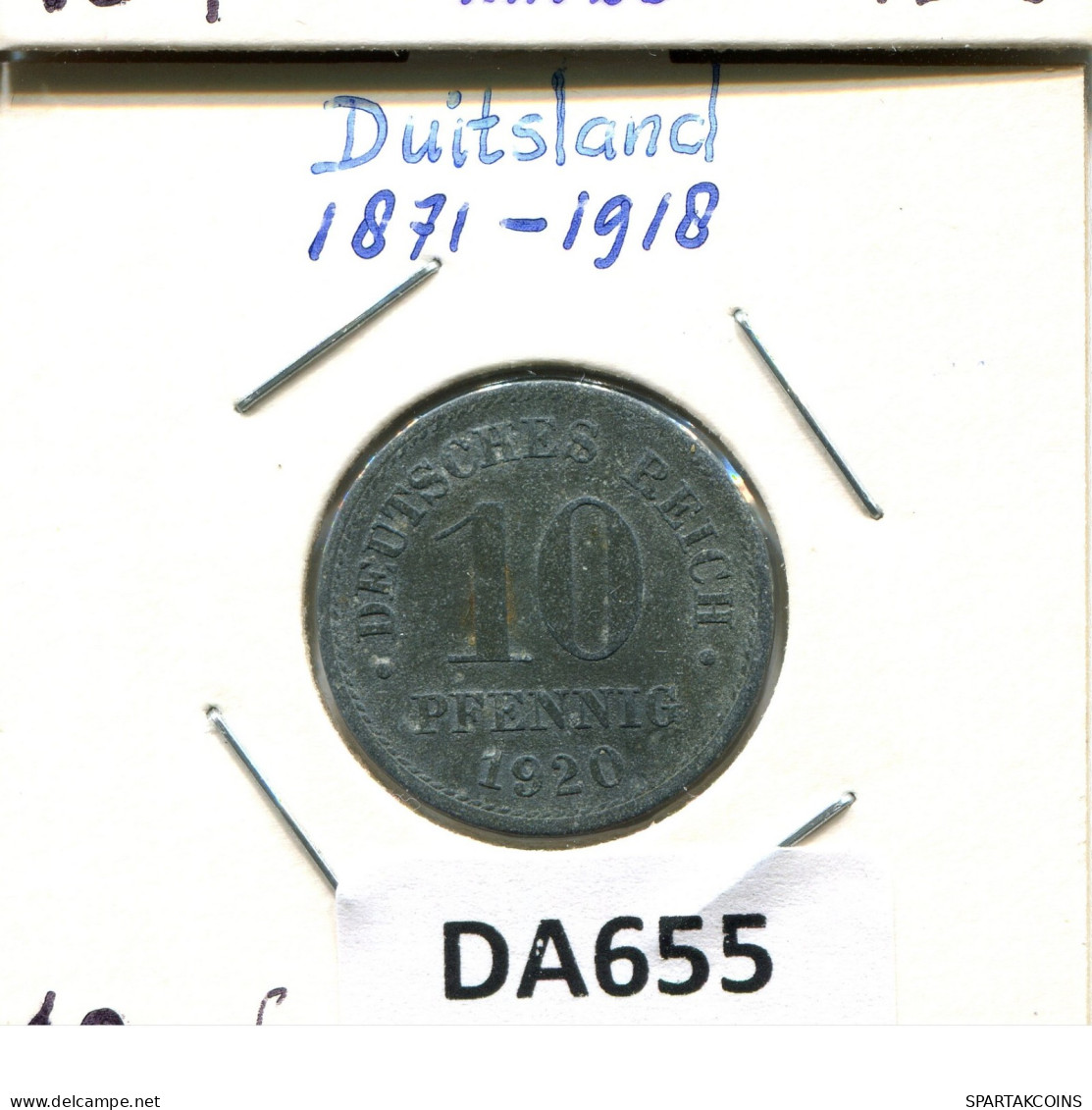 10 PFENNIG 1920 ALEMANIA Moneda GERMANY #DA655.2.E.A - 10 Renten- & 10 Reichspfennig