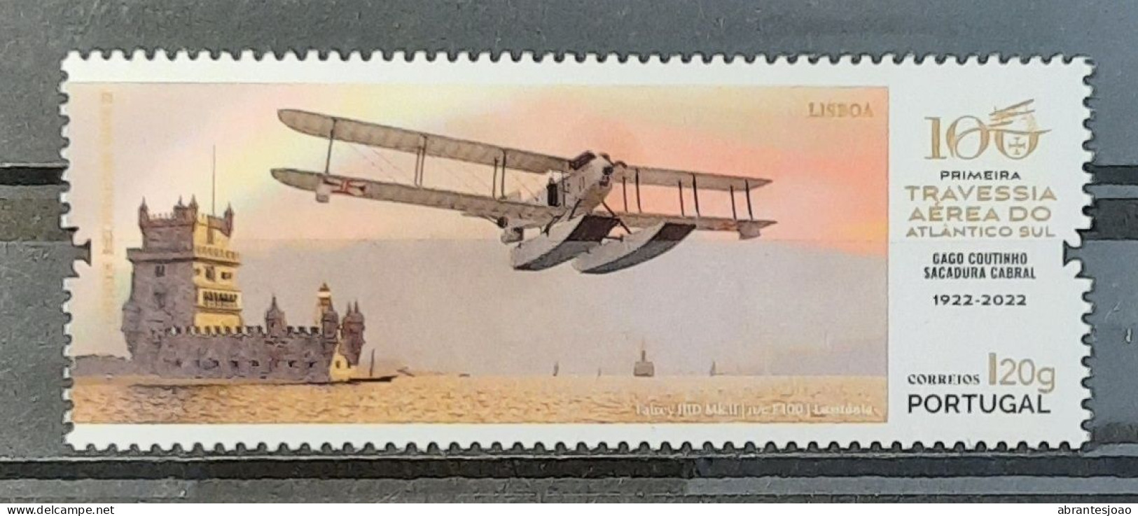 2022 - Portugal - MNH - 100 Years Since The First Air Crossing Of South Atlantic - 3 Stamps + Block Of 1 Stamp - Ungebraucht