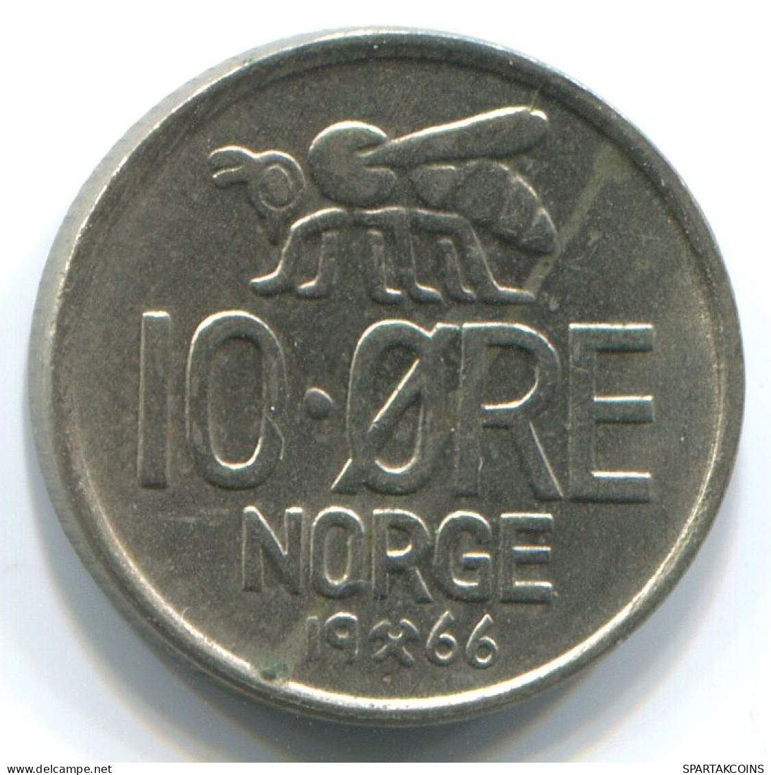 10 ORE 1966 NORWAY Coin #WW1071.U.A - Norwegen