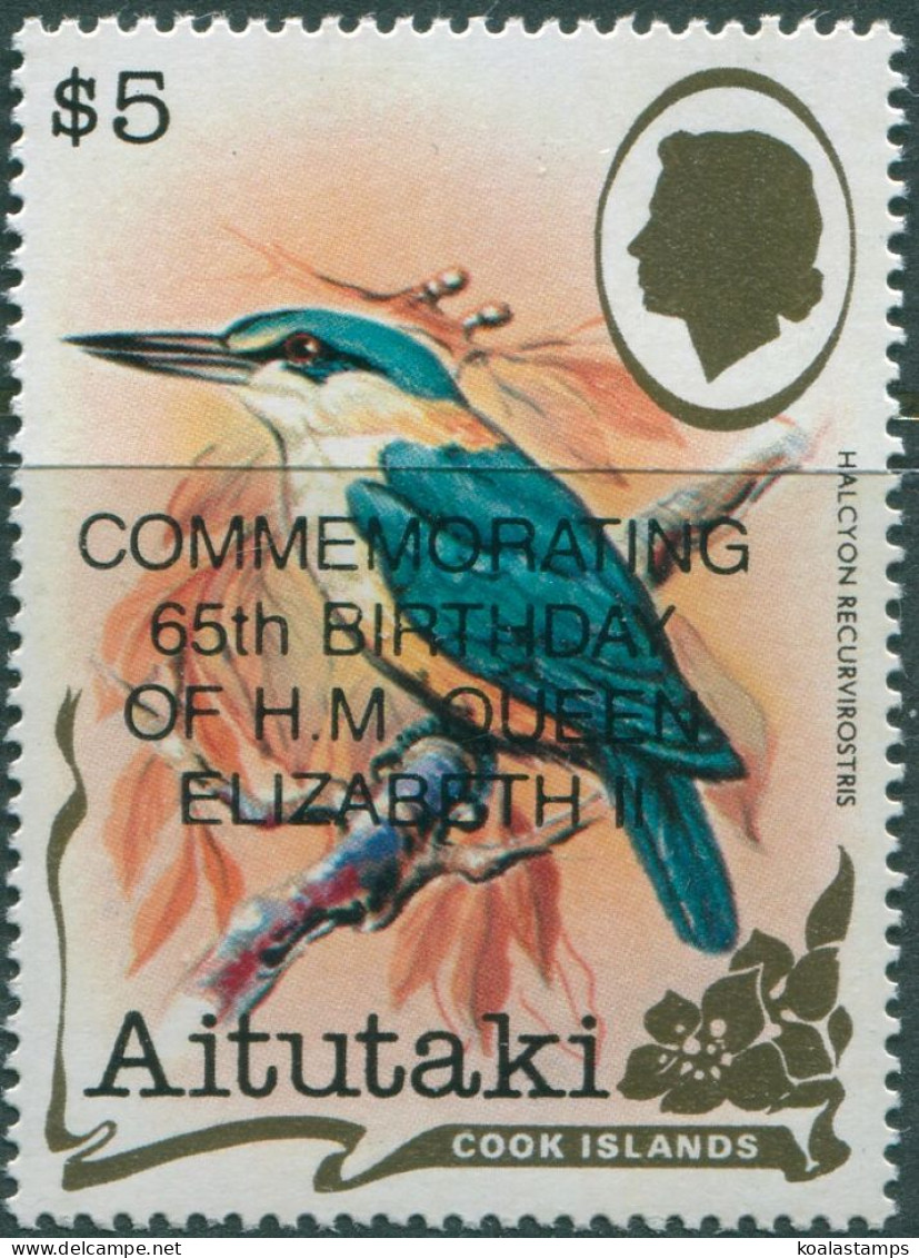 Aitutaki 1991 SG622 $5 QEII 65th Birthday MNH - Islas Cook