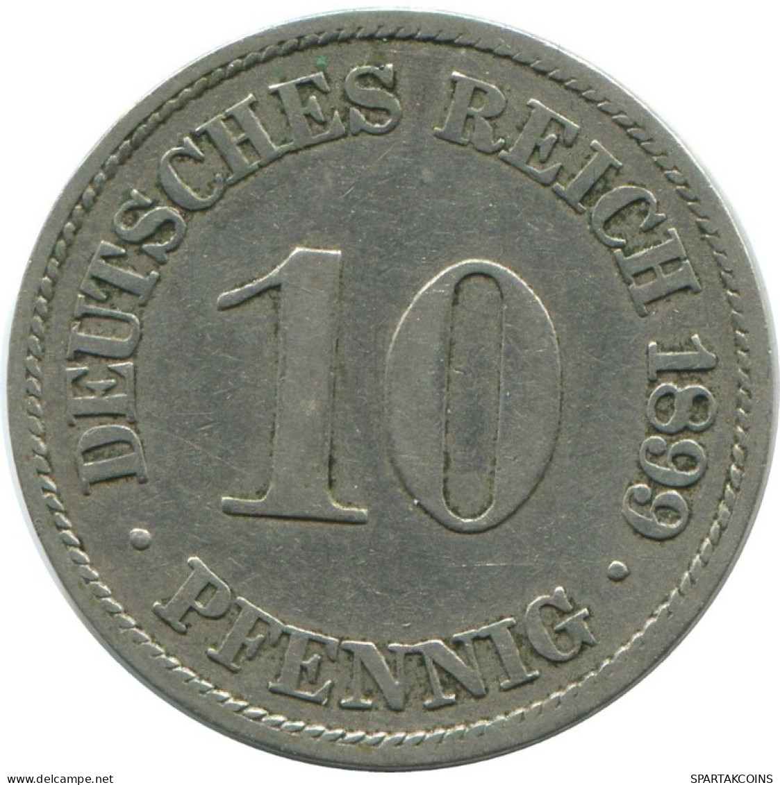 10 PFENNIG 1899 A GERMANY Coin #AE522.U.A - 10 Pfennig