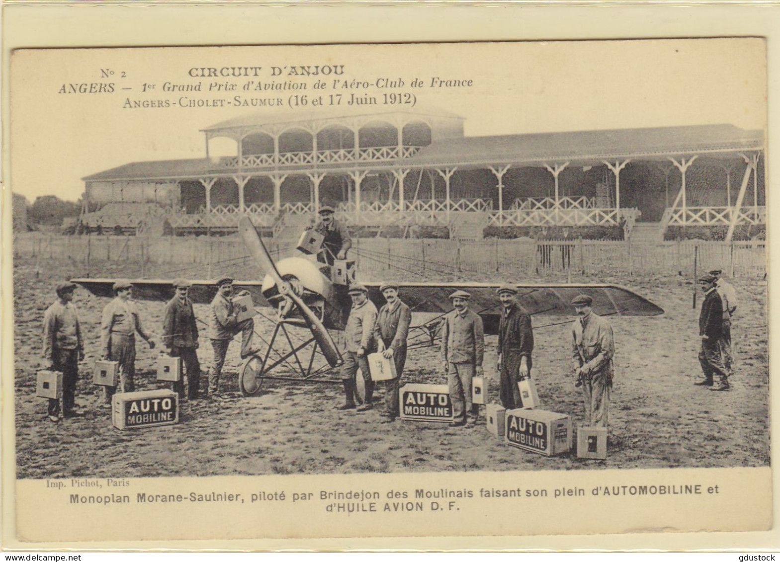 Circuit D'Anjou - Angers - 1er Grand Prix D'Aviation De L'Aéro-Club De France - Angers-Cholet-Saumur (16 Et 17 Juin 1912 - Sonstige & Ohne Zuordnung