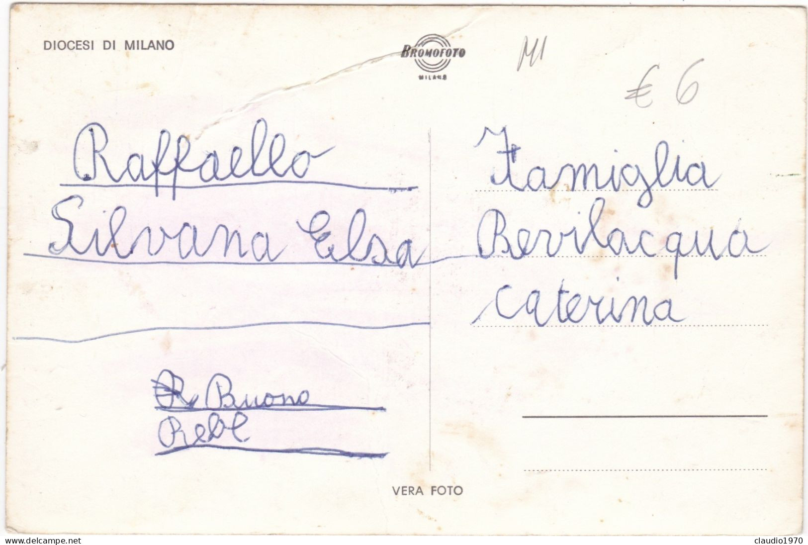 MILANO - CARTOLINA - DIOCESI DI MILANO - SACEROTI 1967 - VIAGGIATA - FRANCOBOLLO ASPORTATO - Milano (Milan)