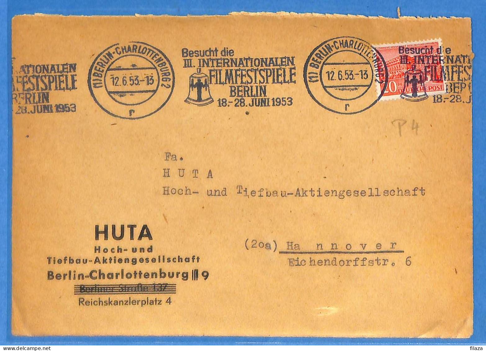 Berlin West 1953 - Lettre De Berlin - G33055 - Lettres & Documents