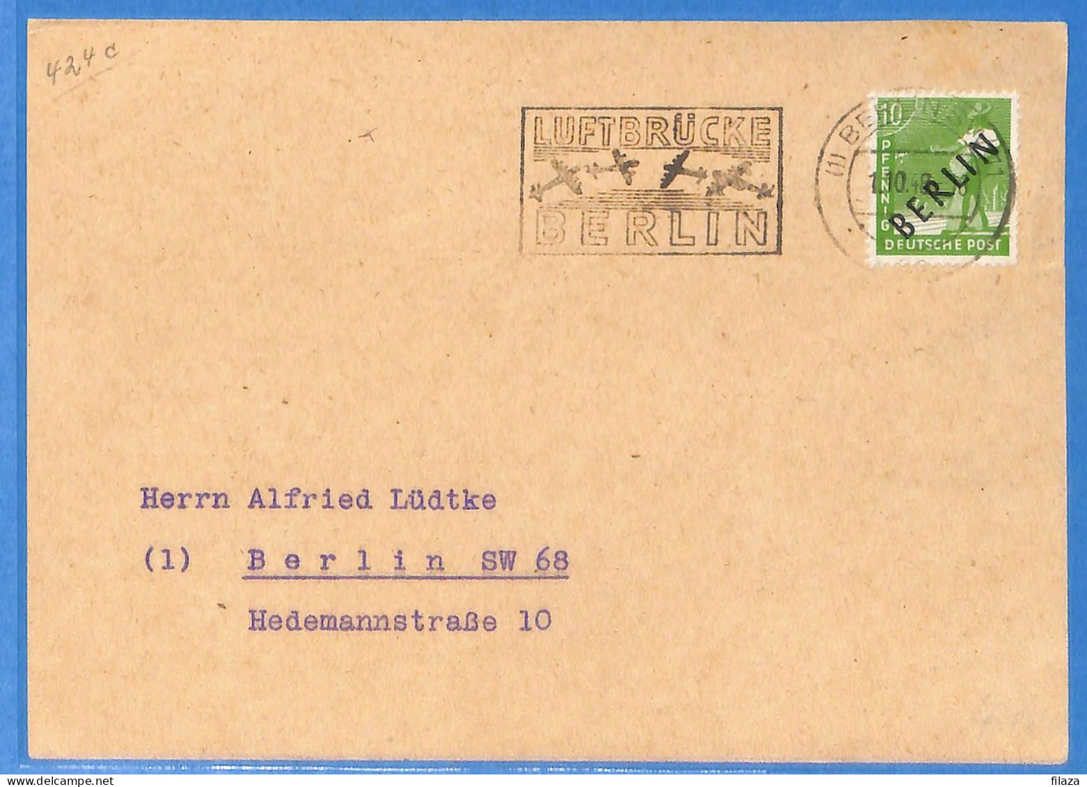 Berlin West 1948 - Carte Postale De Berlin - G33040 - Briefe U. Dokumente