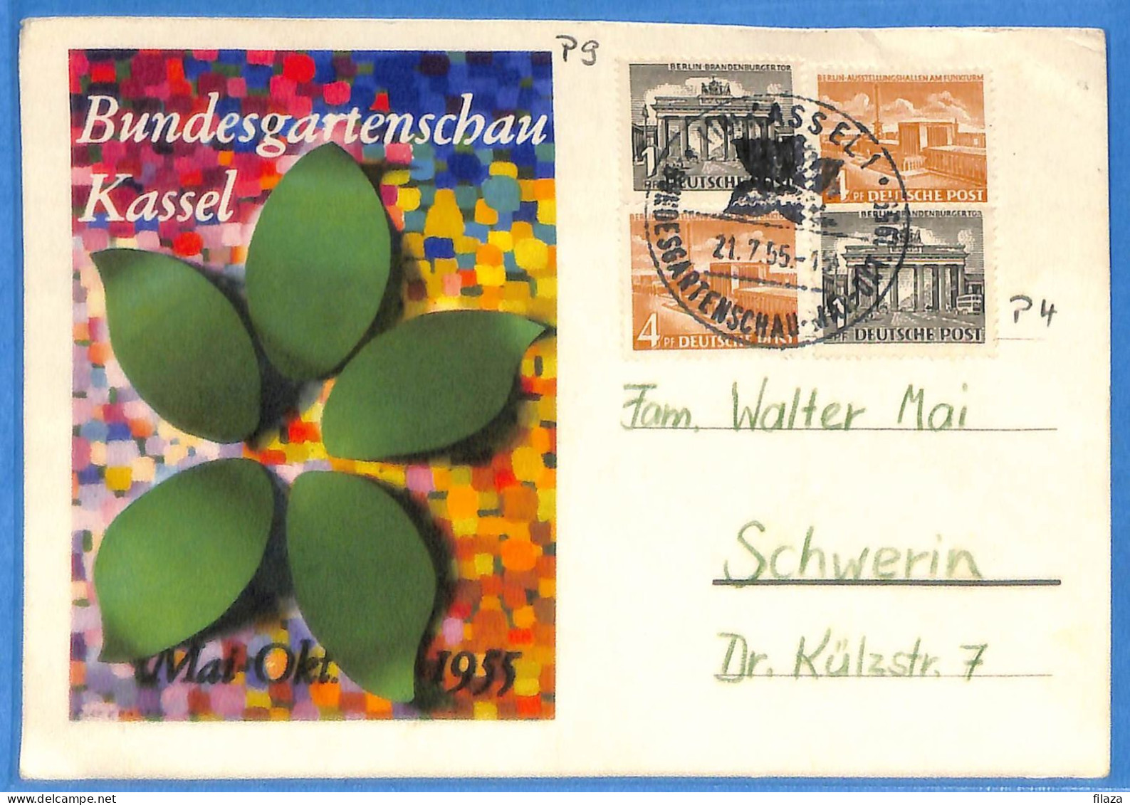 Berlin West 1955 - Carte Postale De Kassel - G33039 - Lettres & Documents