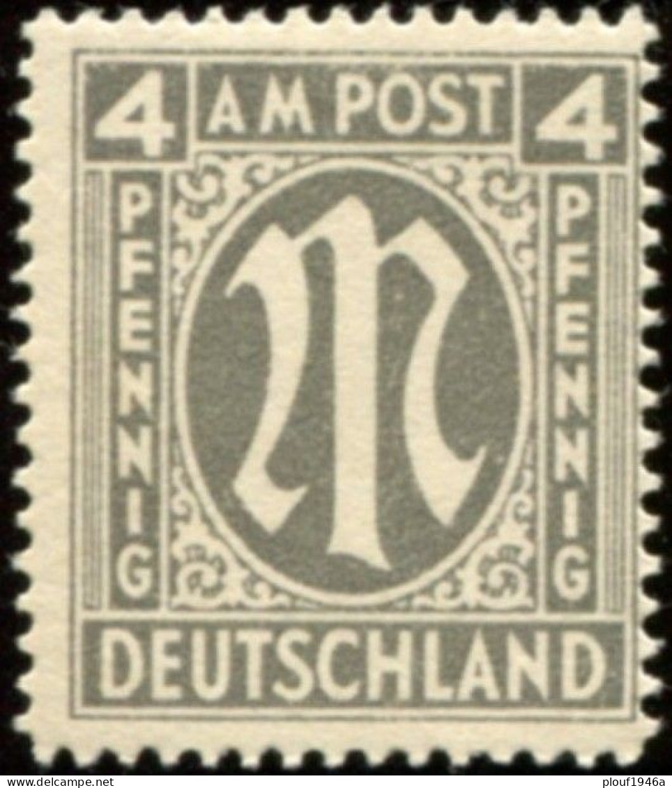 Pays :  23,20 (Allemagne : Zone Américaine Et Britannique (Bizone) Yvert Et Tellier N° :   2 A (**) - Mint