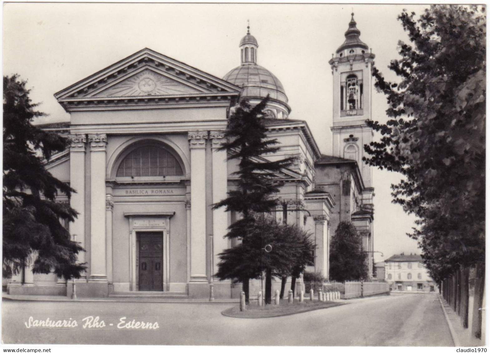 RHO (MILANO) - CARTOLINA - SANTUARIO - ESTERNO - VIAGGIATA PER FIORANO AL SERIO (BG)- FRANCOBOLLO ASPORTATO 1962 - Rho