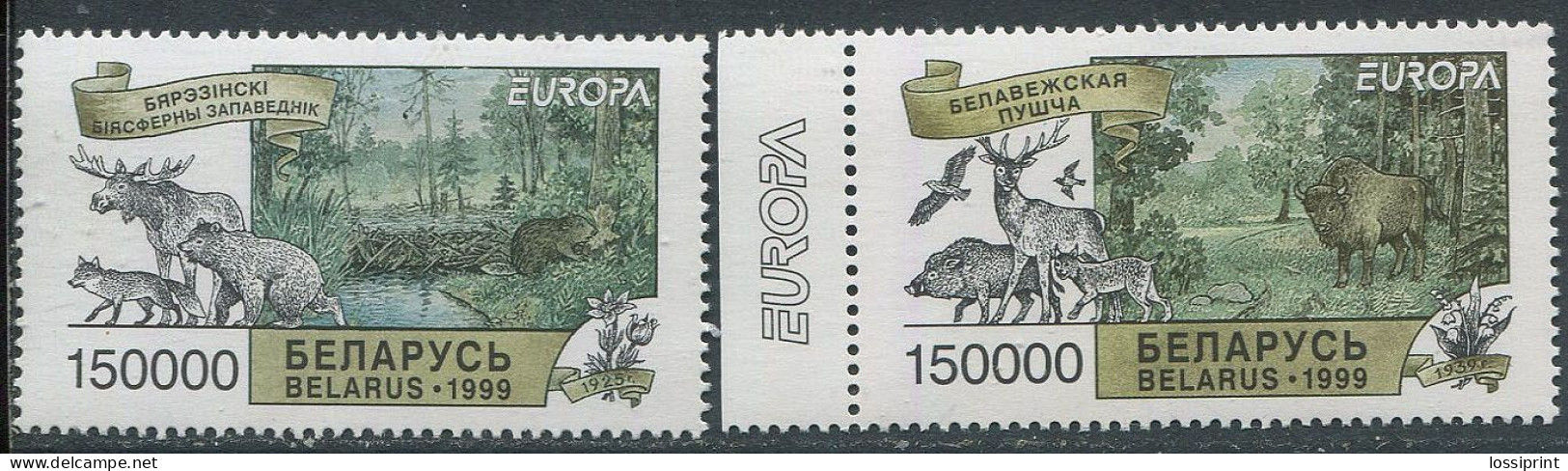 Belarus:Unused Stamps EUROPA Cept 1999, Animals, MNH - Bielorussia