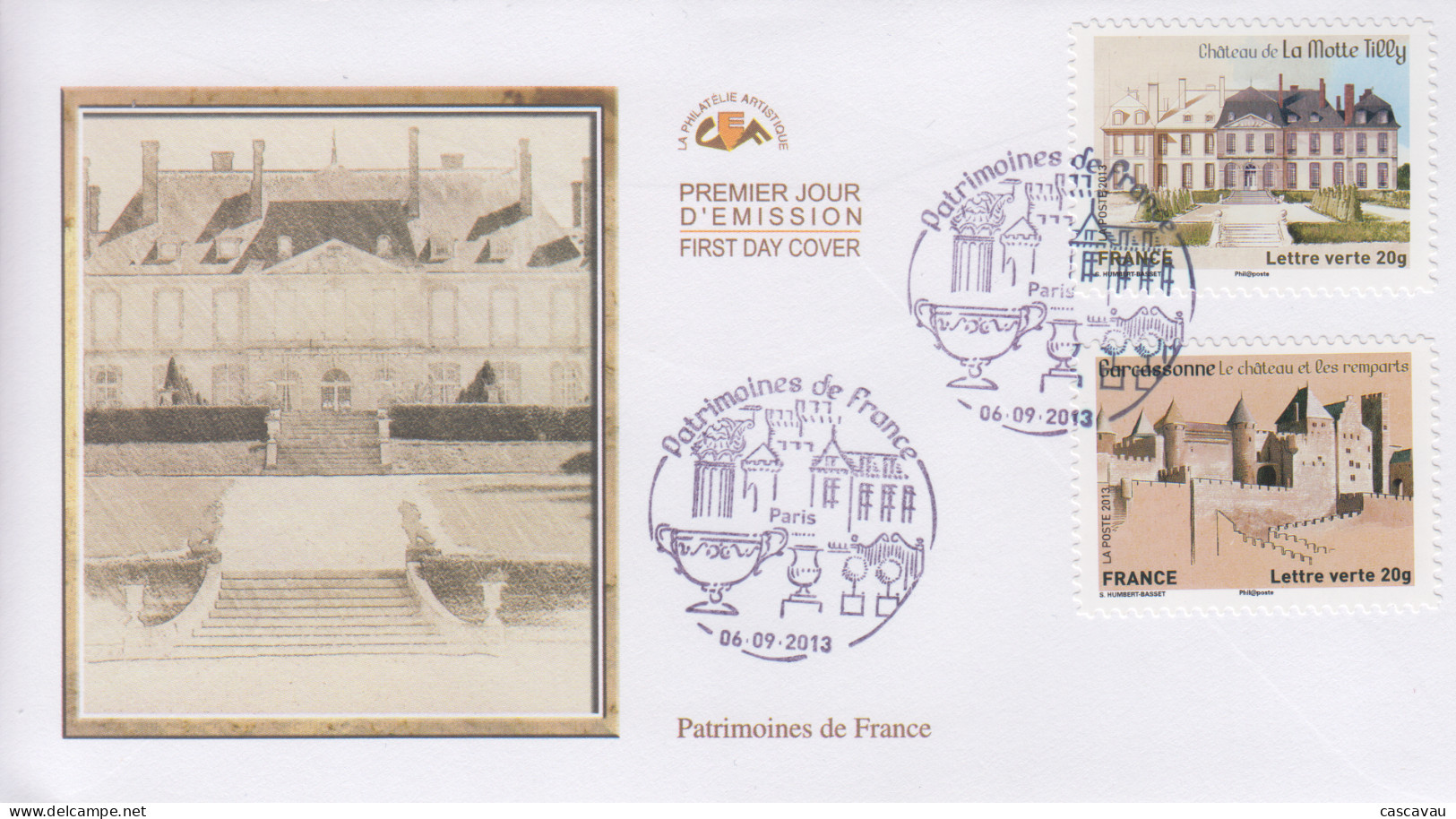 Enveloppe  FDC  1er  Jour   FRANCE    Patrimoines   De   FRANCE    2013 - 2010-2019